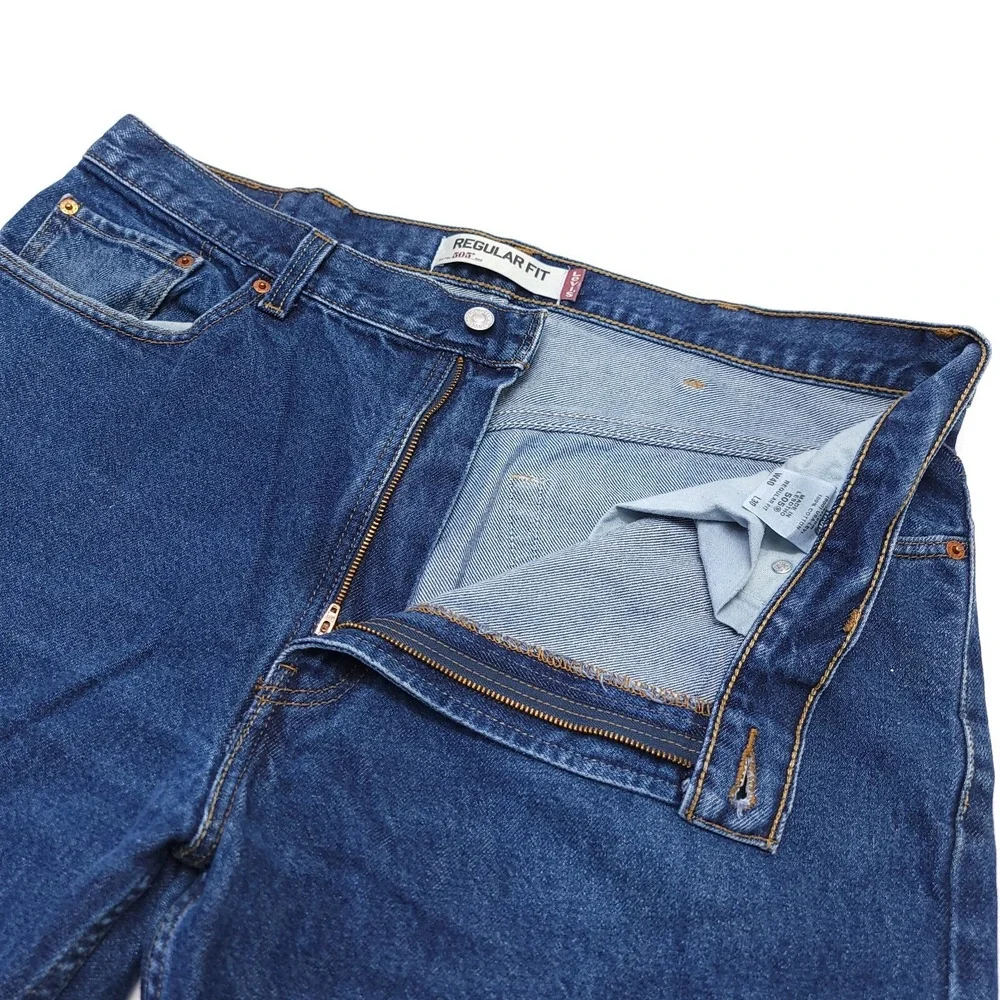 Levi's 505 Jeans Men's 40x30‎ Blue Denim Regular Fit Wpl-423 Red Tab
